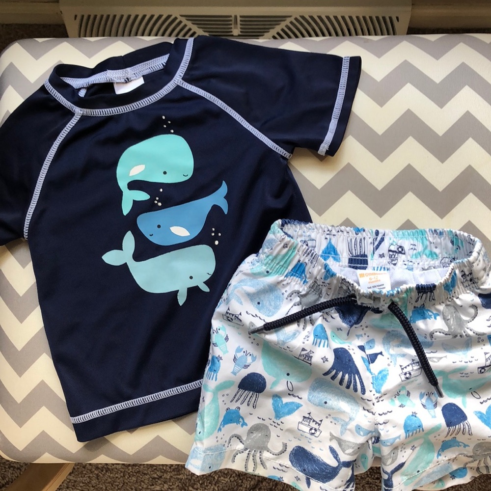 Gymboree baby boy swimming suit size 6-12